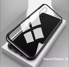 Магнитный чехол Metal Frame для Xiaomi Redmi 7A - Чёрный фото 1