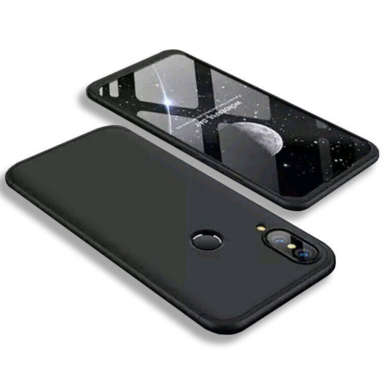 Чехол GKK 360 градусов для Huawei Y7 (2019) - Черный фото 2
