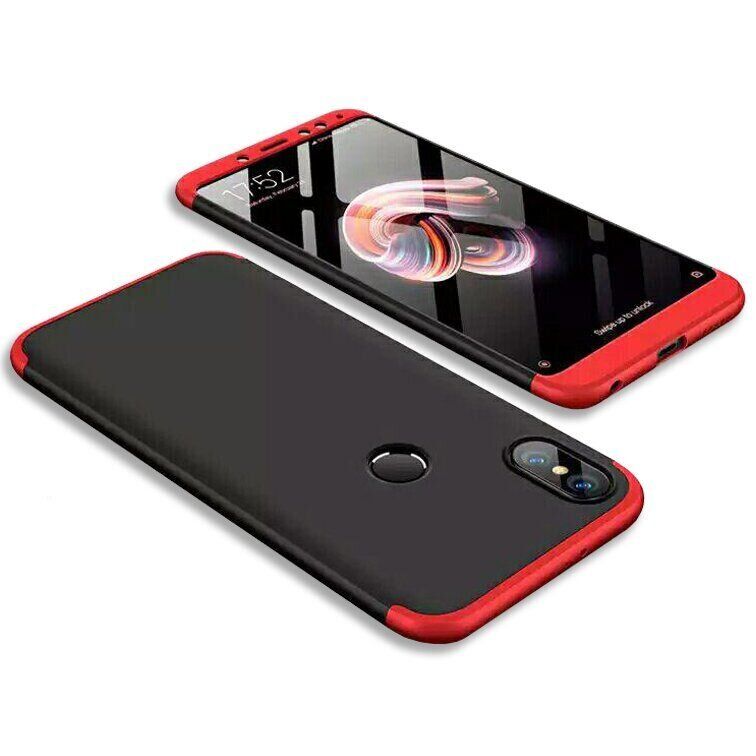 Чехол GKK 360 градусов для Xiaomi Redmi Note 6 Pro - Черно-Красный фото 1