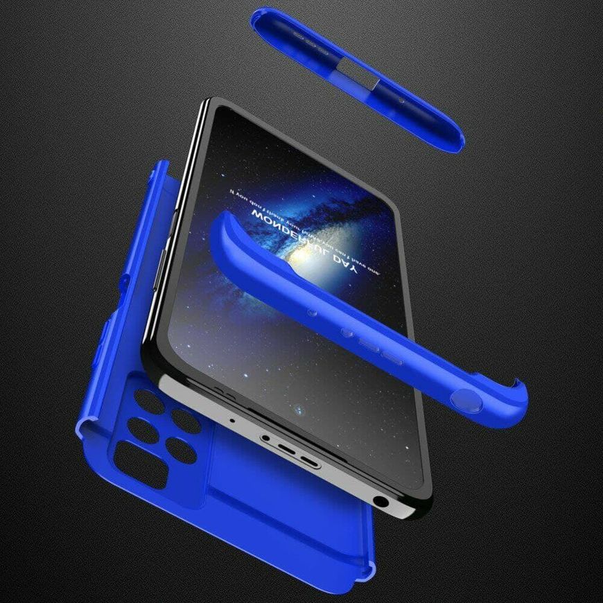 Чехол GKK 360 градусов для Xiaomi Redmi 10 - Синий фото 5