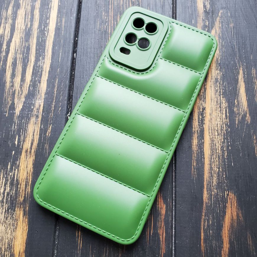 Чехол силиконовый Down Jacket для Oppo A54 / A55 - Зелёный фото 2