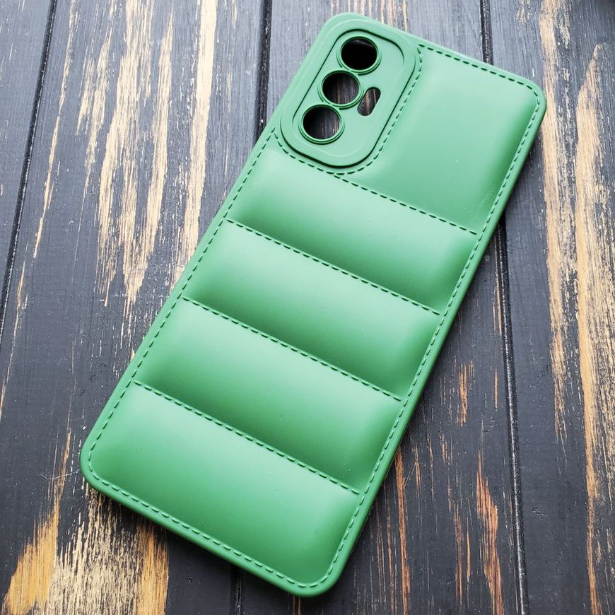 Чехол силиконовый Down Jacket для Tecno Pova 3 - Зелёный фото 3