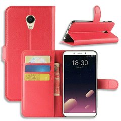 Чехол-Книжка с карманами для карт на Meizu M6S - Красный фото 1