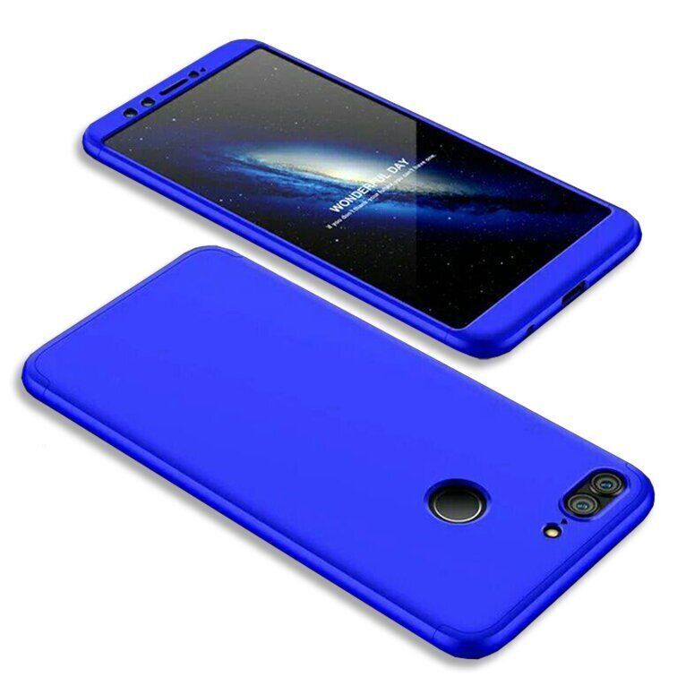 Чохол GKK 360 градусів для Huawei Honor 9 lite - Синій фото 1