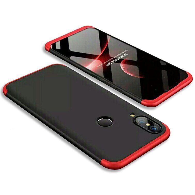 Чохол GKK 360 градусів для Huawei P20 lite - Чёрно-Красный фото 1