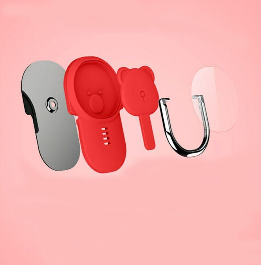 Силиконовый чехол с кольцом для Xiaomi Redmi Note 7 - Розовый фото 4