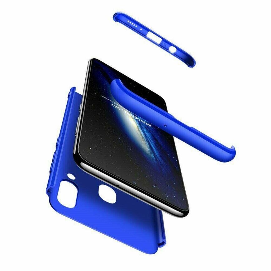 Чехол GKK 360 градусов для Samsung Galaxy A40 - Синий фото 2