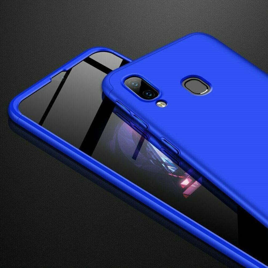 Чехол GKK 360 градусов для Samsung Galaxy A40 - Синий фото 5