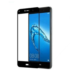 Защитное стекло 2.5D на весь экран для Huawei Y7 (2017) - Чёрный фото 1
