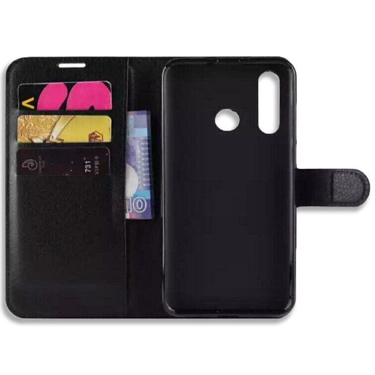 Чехол-Книжка с карманами для карт на Huawei P30 lite - Черный фото 2