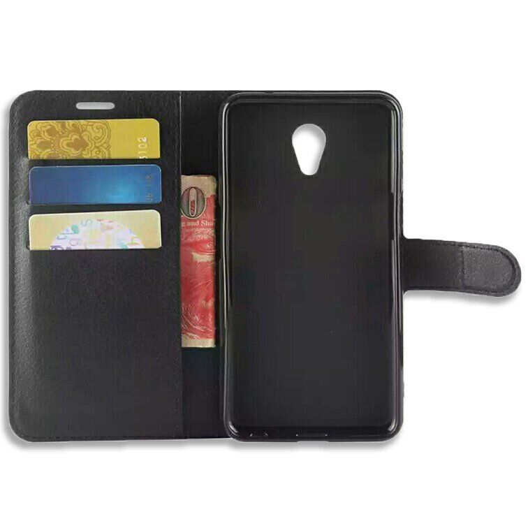Чехол-Книжка с карманами для карт на Meizu M6S - Черный фото 3