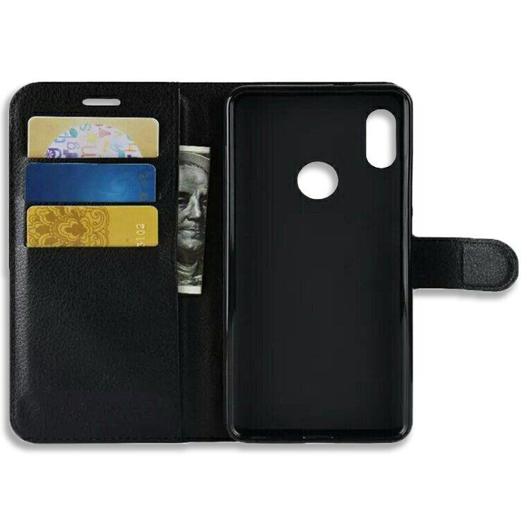 Чехол-Книжка с карманами для карт на Xiaomi Redmi Note 5 - Черный фото 3