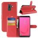 Чехол-Книжка с карманами для карт на Samsung Galaxy A6 Plus (2018) - Красный фото 1
