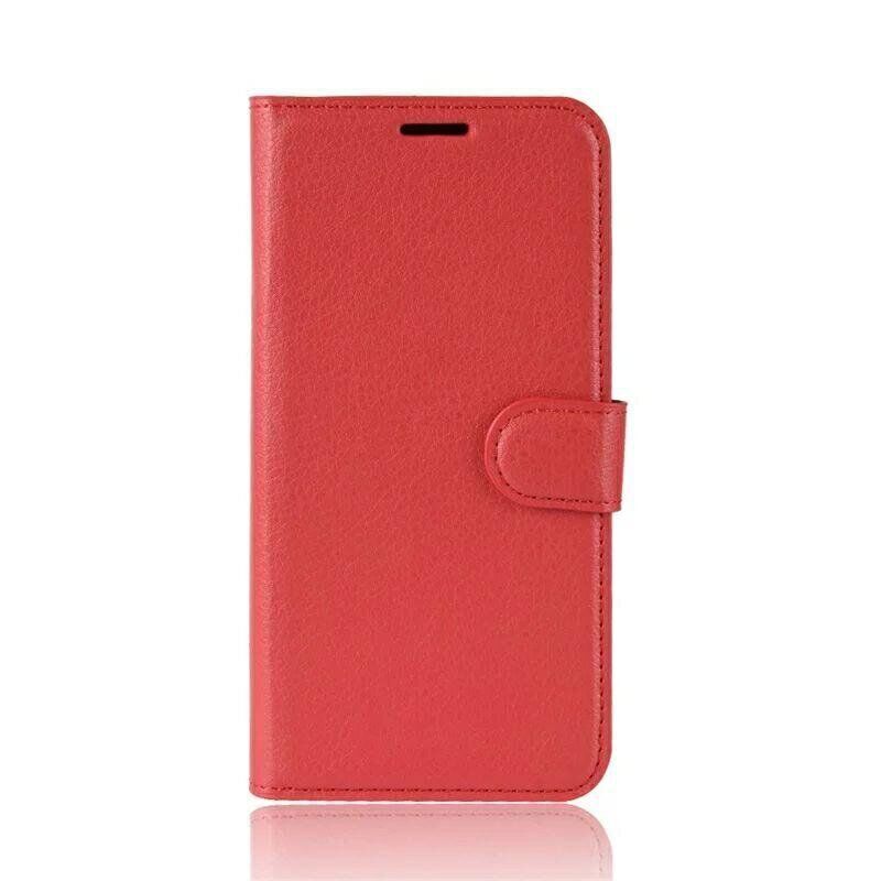 Чохол книжка з кишенями для карт на Samsung Galaxy A6 Plus (2018) - Червоний фото 6