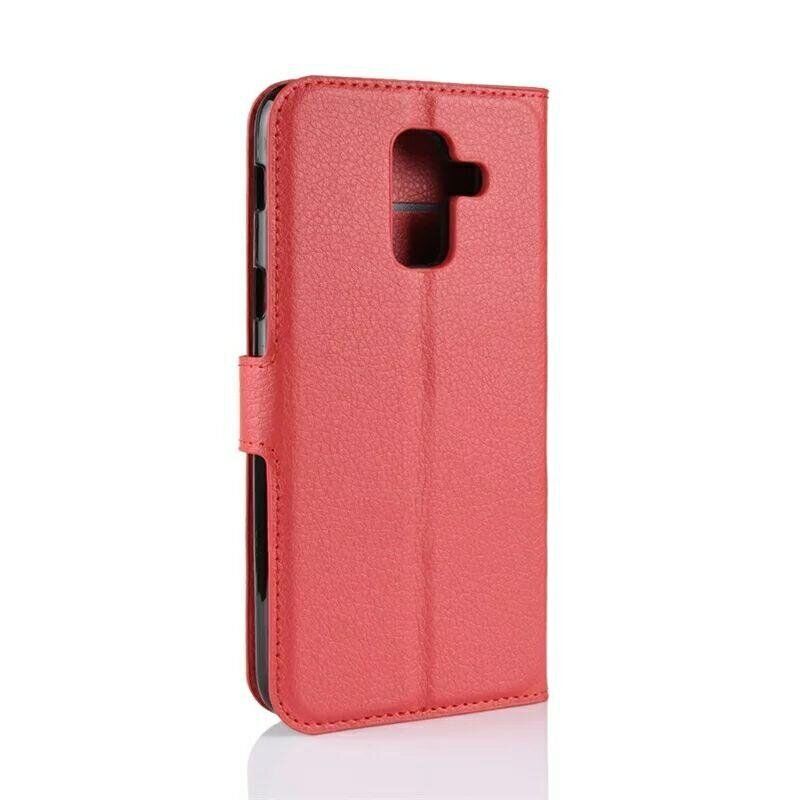 Чехол-Книжка с карманами для карт на Samsung Galaxy A6 Plus (2018) - Красный фото 5