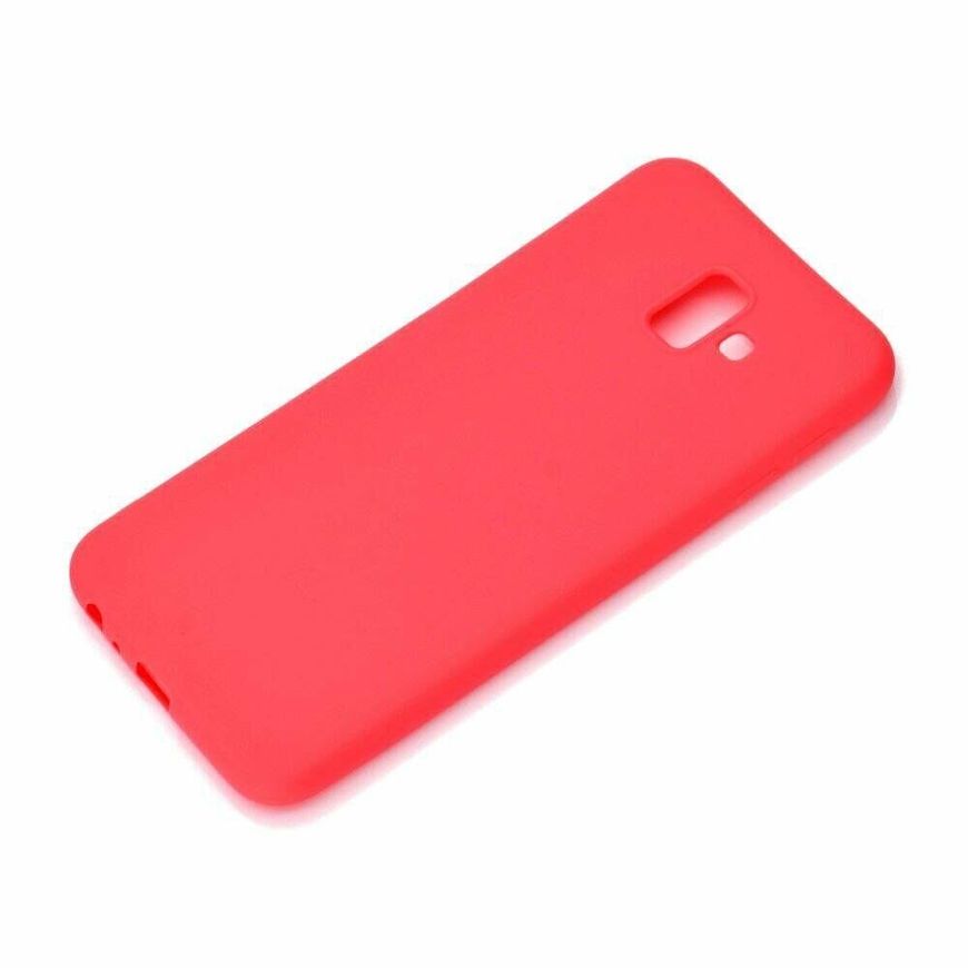 Чохол Candy Silicone для Samsung Galaxy J6 Plus - Червоний фото 3