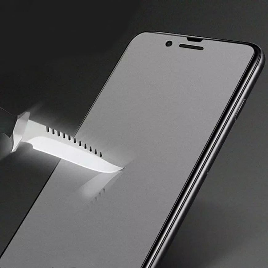 Матовое защитное стекло 2.5D для iPhone X - Черный фото 3