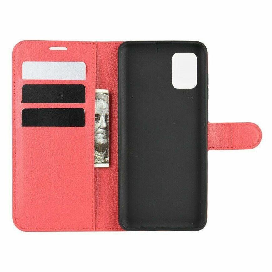 Чехол-Книжка с карманами для карт на Samsung Galaxy A31 - Красный фото 3