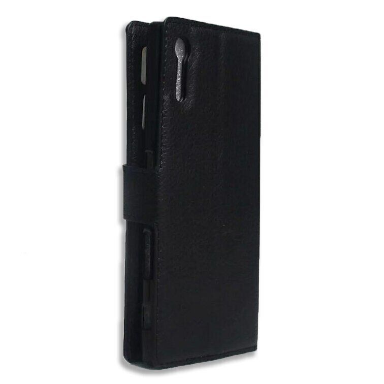 Чехол-Книжка с карманами для карт на Sony Xperia XZ - Черный фото 4