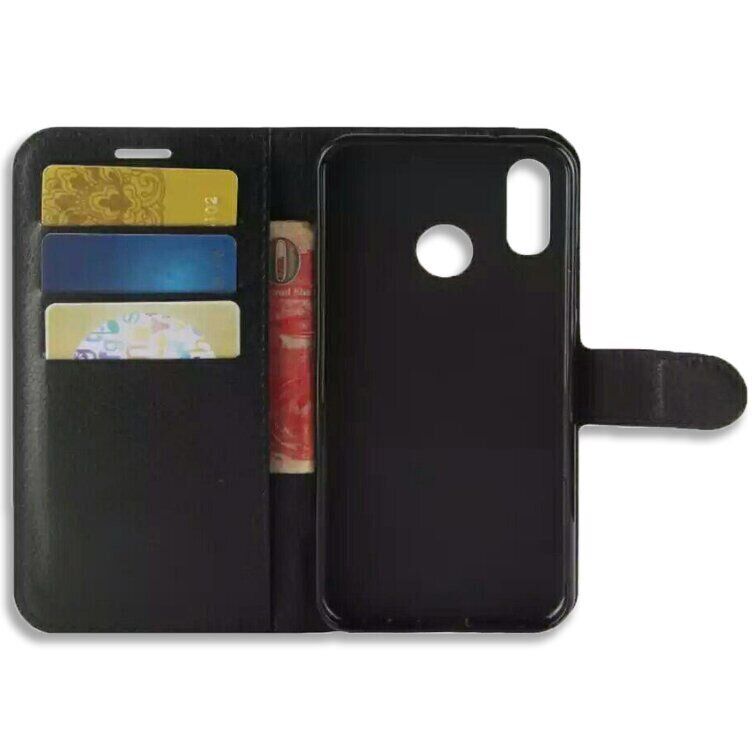 Чохол книжка з кишенями для карт на Huawei P Smart Plus - Чорний фото 3