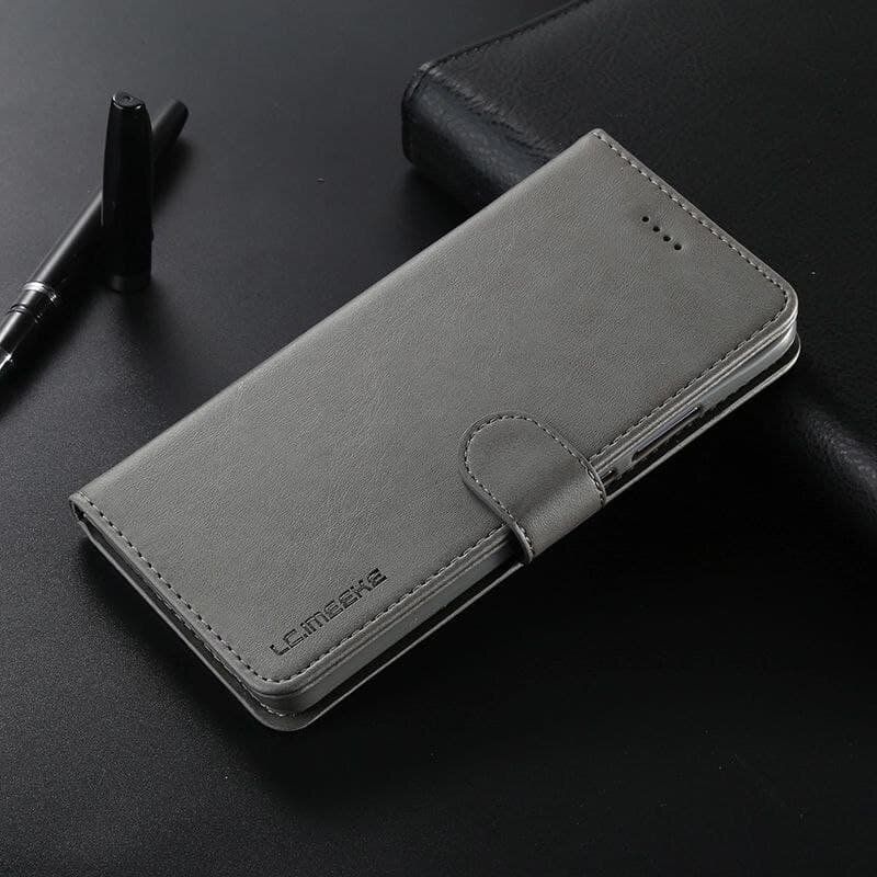 Чехол-Книжка iMeeke для Xiaomi Redmi Note 9 - Серый фото 2