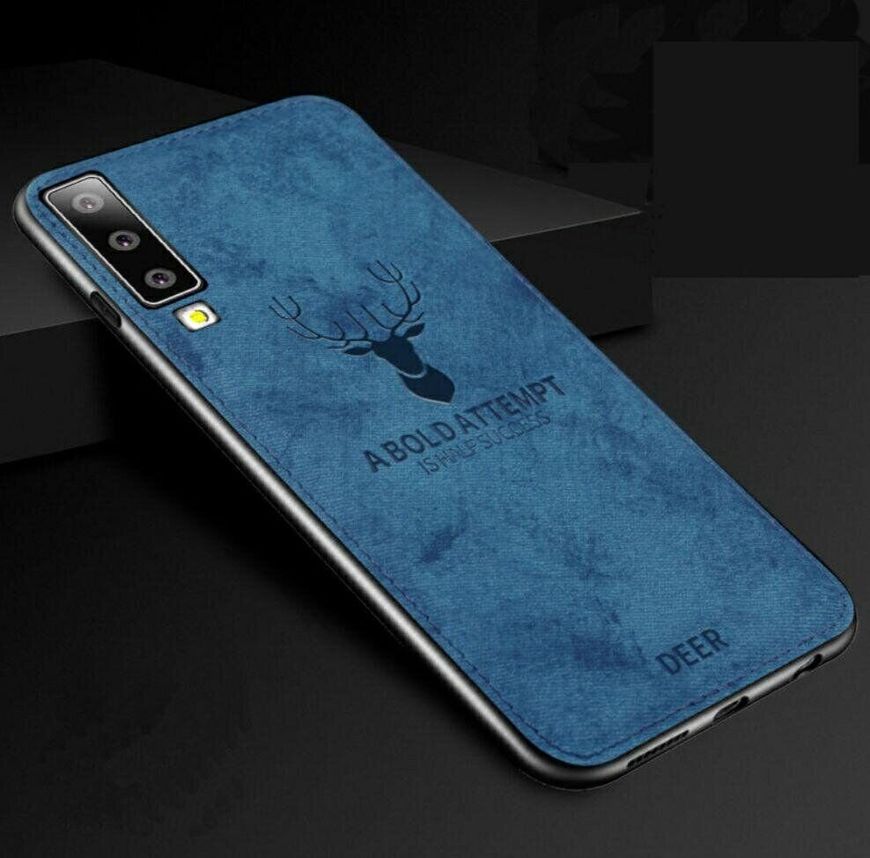 Силиконовый чехол DEER для Samsung Galaxy A7 (2018) - Синий фото 1