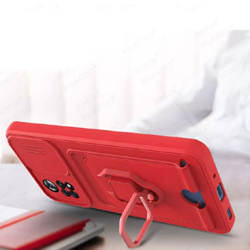 Чохол Candy Wallet зі шнурком для Xiaomi Redmi Note 11s / 11 4G - Червоний фото 3