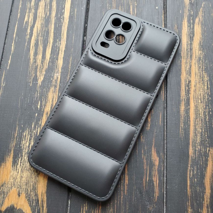 Чехол силиконовый Down Jacket для Oppo A54 / A55 - Черный фото 2