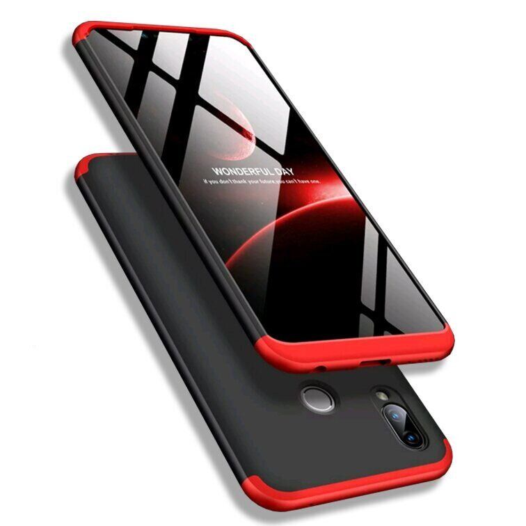 Чохол GKK 360 градусів для Huawei Honor Play - Чёрно-Красный фото 5