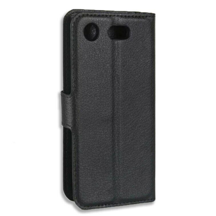 Чохол книжка з кишенями для карт на Sony Xperia XZ1 - Чорний фото 5