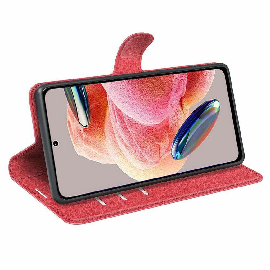 Чехол-Книжка с карманами для карт на Xiaomi Redmi Note 12 Pro Plus 5G цвет Красный