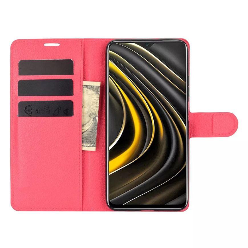 Чехол-Книжка с карманами для карт на Xiaomi Redmi Note 10 5G - Красный фото 2