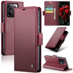 Кожаный чехол-книжка Retro Case для Xiaomi Redmi Note 13 Pro 5G / Poco X6 цвет Красный