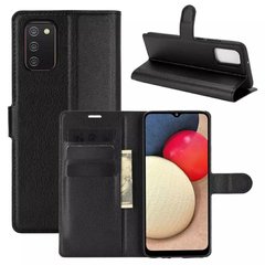 Чехол-Книжка с карманами для карт на Samsung Galaxy A03s - Черный фото 1