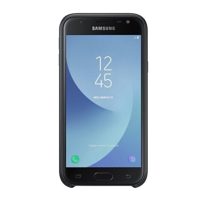Оригинальный чехол Silicone cover для Samsung Galaxy J7 (2017) / J730 - Черный фото 3