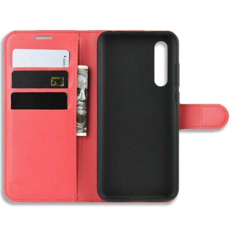 Чехол-Книжка с карманами для карт на Xiaomi Mi9 - Красный фото 3