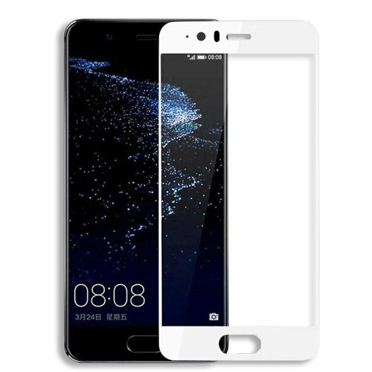 Захисне скло 2.5D на весь екран для Huawei P10 Plus - Білий фото 1