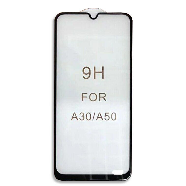 Защитное стекло Full Cover 5D для Samsung Galaxy A30 - Черный фото 1