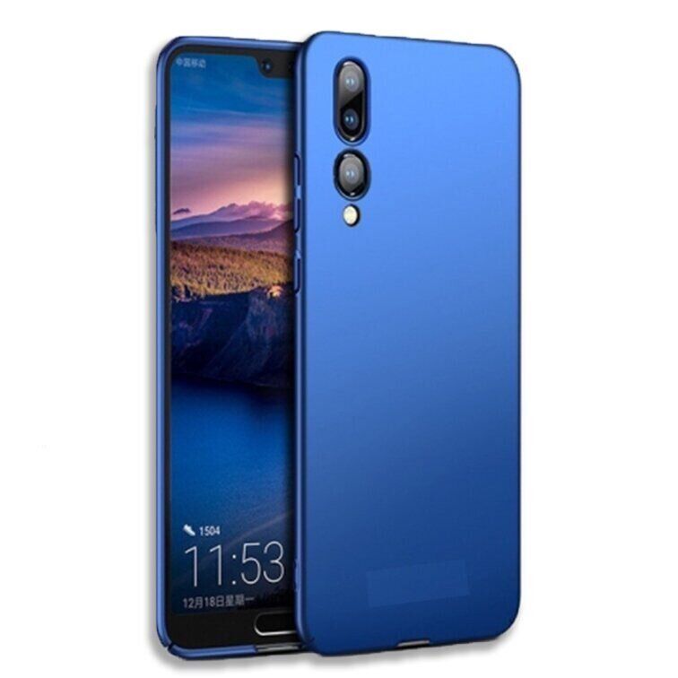 Чехол Бампер с покрытием Soft-touch для Huawei P20 Pro - Синий фото 1