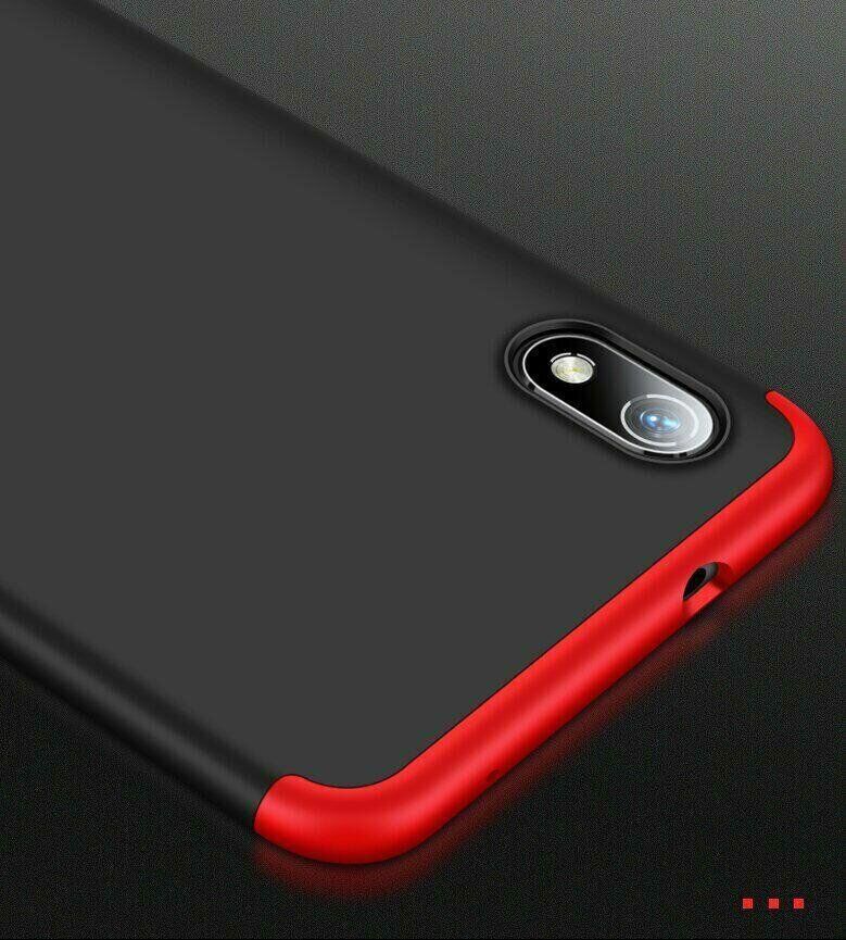 Чехол GKK 360 градусов для Xiaomi Redmi 7A - Черно-Красный фото 6