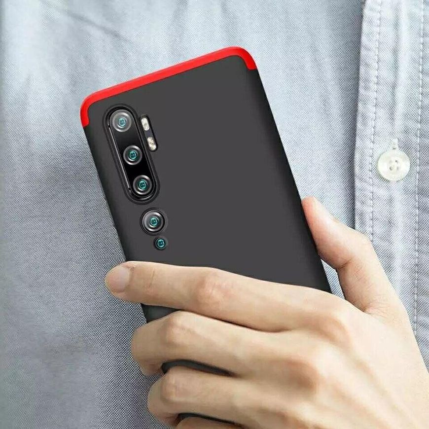 Чохол GKK 360 градусів для Xiaomi Mi Note 10 / 10 Plus - Чёрно-Красный фото 3