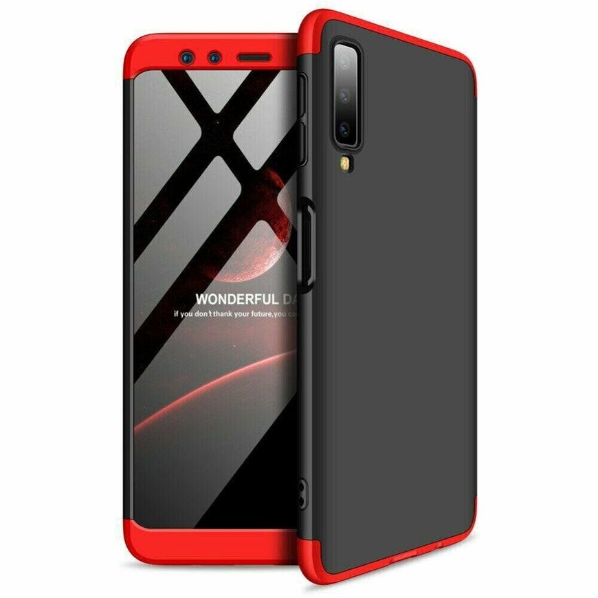 Чохол GKK 360 градусів для Samsung Galaxy A7 (2018) / A750 - Чёрно-Красный фото 1