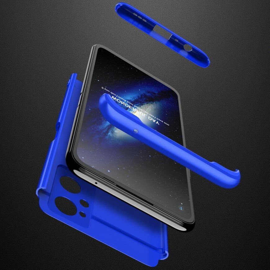 Чехол GKK 360 градусов для Oppo A76 / Realme 9i - Синий фото 4