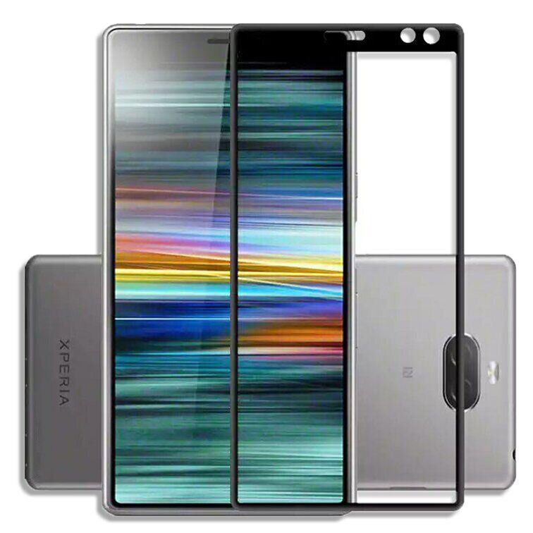 Захисне скло 2.5D на весь екран для Sony Xperia 10 Plus - Чорний фото 1