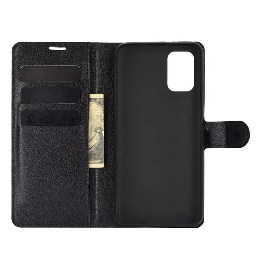 Чехол-Книжка с карманами для карт на Xiaomi Redmi Note 10 5G - Черный фото 3