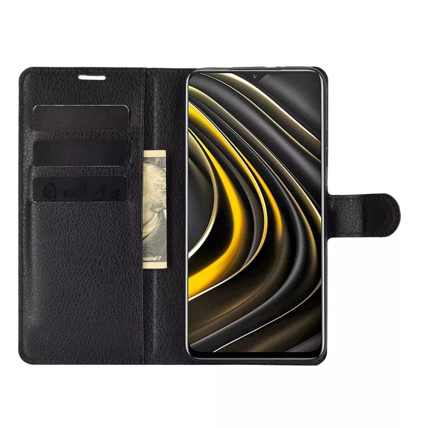 Чехол-Книжка с карманами для карт на Xiaomi Redmi Note 10 5G - Черный фото 2