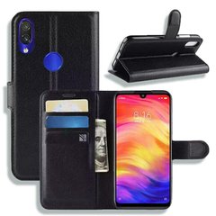 Чехол-Книжка с карманами для карт для Huawei Y7 (2019) - Чёрный фото 1