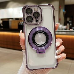 Силиконовый чехол с кольцом для iPhone 14 Pro - Фиолетовый фото 1