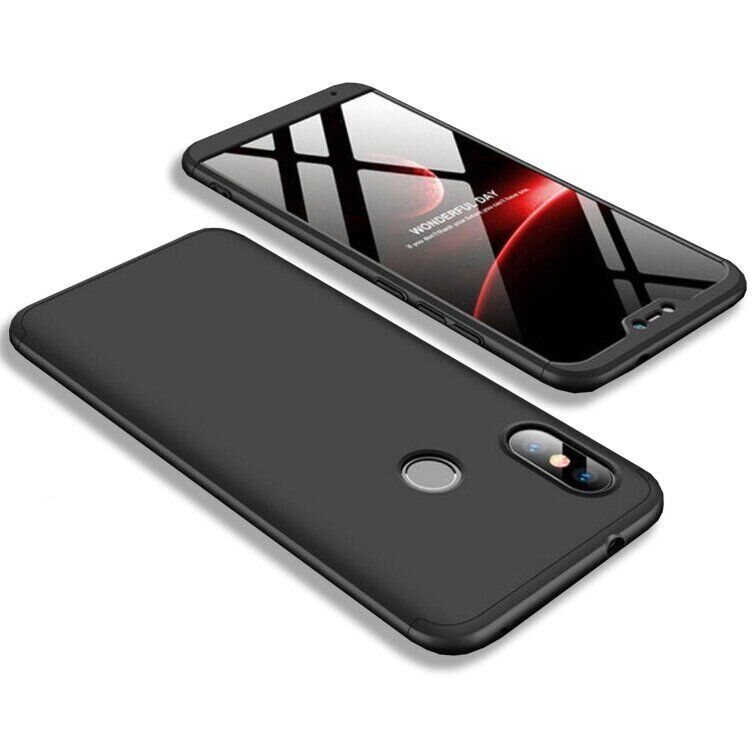 Чехол GKK 360 градусов для Xiaomi MiA2 lite / Redmi 6 Pro - Черный фото 2