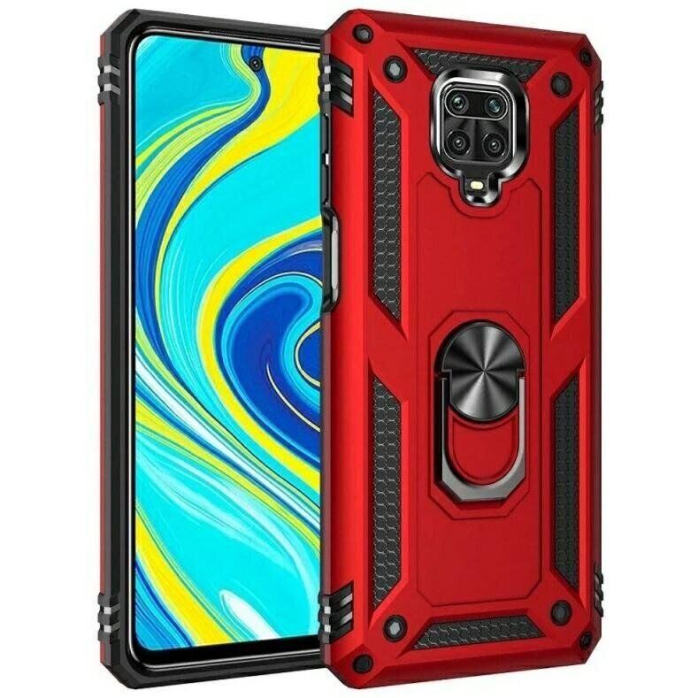 Чохол з кільцем Defender для Xiaomi Redmi Note 9s / Note 9 Pro - Червоний фото 1